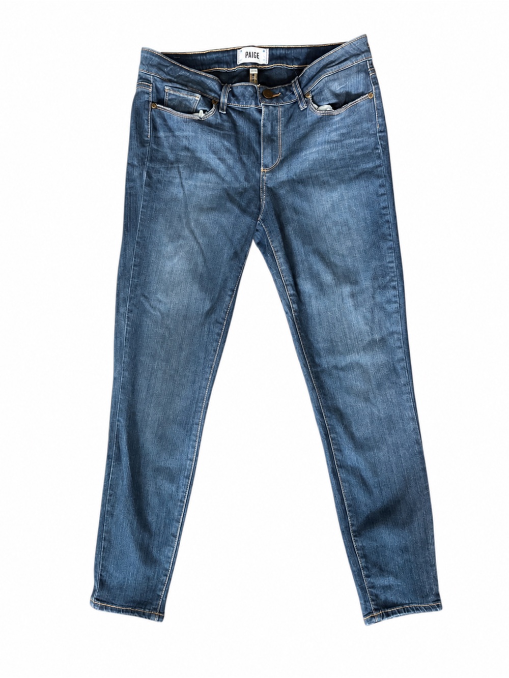 PAIGE Verdugo Ankle Jeans Size 31 Blue Mid Rise Skinny Stretch Denim NWOT